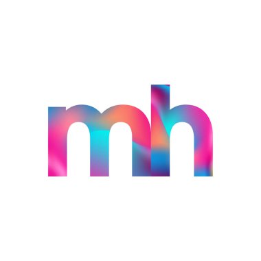 İlk Harf MH Logosu Küçük Renkli Tasarım, Modern ve Basit Logo Tasarımı.