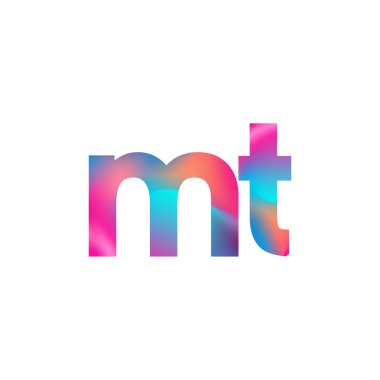 İlk Harf MT Logosu Küçük Renkli Tasarım, Modern ve Basit Logo Tasarımı.