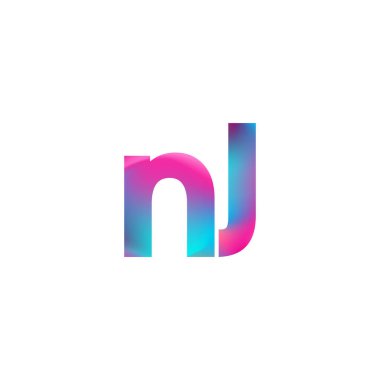 İlk Harf NJ Logosu Küçük Renkli Tasarım, Modern ve Basit Logo Tasarımı.