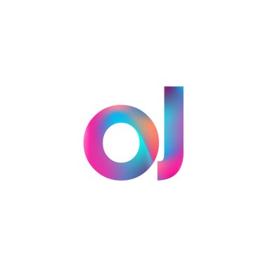 İlk Harf OJ Logosu Küçük Renkli Tasarım, Modern ve Basit Logo Tasarımı.