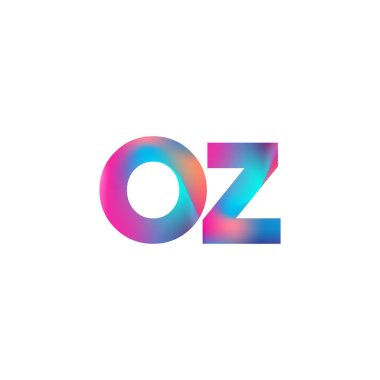 Başlangıç Harfi OZ Logosu Küçük Renkli Tasarım, Modern ve Basit Logo Tasarımı.