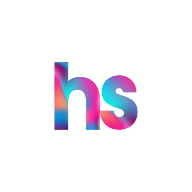 İlk Harf HS Logosu Küçük Renkli Tasarım, Modern ve Basit Logo Tasarımı.