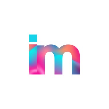 İlk Harf IM Logosu Küçük Renkli Tasarım, Modern ve Basit Logo Tasarımı.