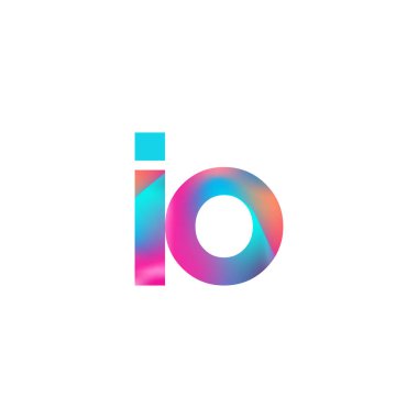 İlk Harf IO Logosu Küçük Renkli Tasarım, Modern ve Basit Logo Tasarımı.