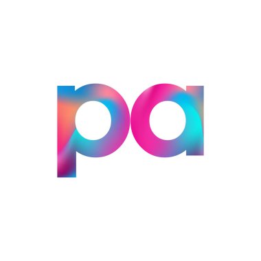 İlk Harf PA Logosu Küçük Renkli Tasarım, Modern ve Basit Logo Tasarımı.
