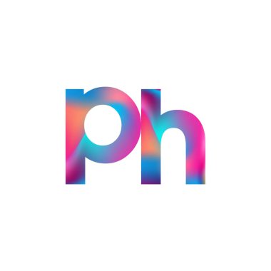 İlk Harf PH Logosu Küçük Renkli Tasarım, Modern ve Basit Logo Tasarımı.