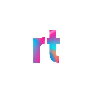 Başlangıç Harfi RT Logosu Küçük Renkli Tasarım, Modern ve Basit Logo Tasarımı.