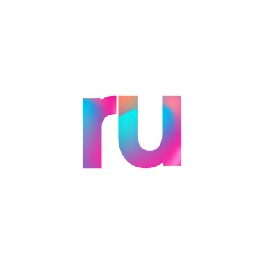İlk Harf RU Logo Küçük Renkli Tasarım, Modern ve Basit Logo Tasarımı.