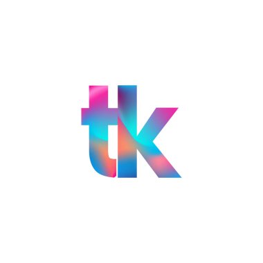 İlk Harf TK Logosu Küçük Renkli Tasarım, Modern ve Basit Logo Tasarımı.