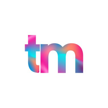 İlk Harf TM Logosu Küçük Renkli Tasarım, Modern ve Basit Logo Tasarımı.