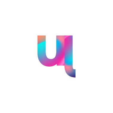 İlk Harf UL Logosu Küçük Renkli Tasarım, Modern ve Basit Logo Tasarımı.