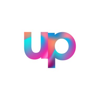İlk Harf UP Logosu Küçük Renkli Tasarım, Modern ve Basit Logo Tasarımı.