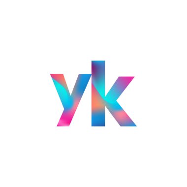 İlk Harf YK Logosu Küçük Renkli Tasarım, Modern ve Basit Logo Tasarımı.