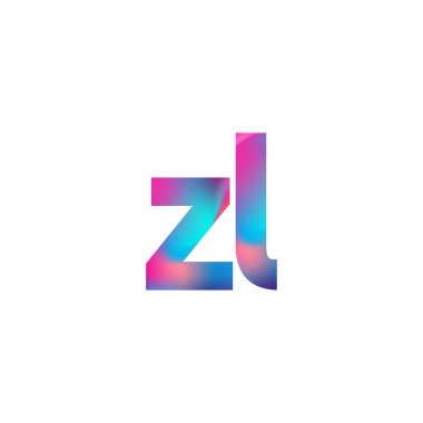 İlk Harf ZL Logosu Küçük Renkli Tasarım, Modern ve Basit Logo Tasarımı.