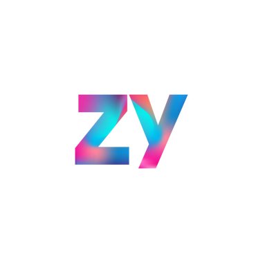 İlk Harf ZY Logo Küçük Renkli Tasarım, Modern ve Basit Logo Tasarımı.