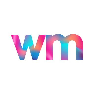 İlk Harf WM Logo Küçük Renkli Tasarım, Modern ve Basit Logo Tasarımı.