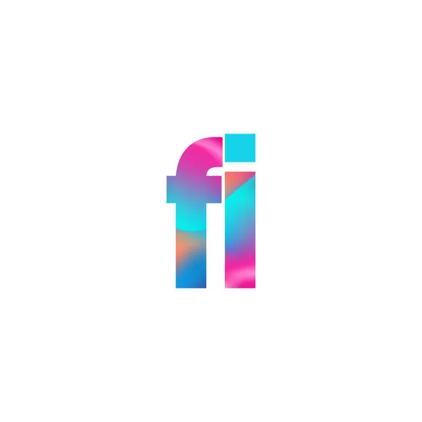 Logotipo Inicial Carta Lowercase Design Colorido Design Logotipo Moderno Simples — Vetor de Stock