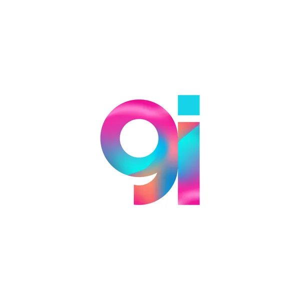 Eerste Letter Logo Lowercase Kleurrijk Ontwerp Modern Eenvoudig Logo Design — Stockvector