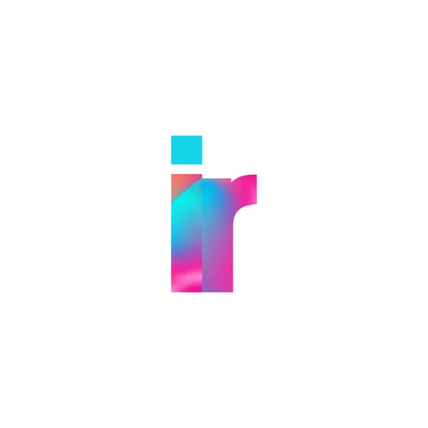 Letra Inicial Logo Diseño Colorido Minúsculas Diseño Logotipo Moderno Simple — Vector de stock