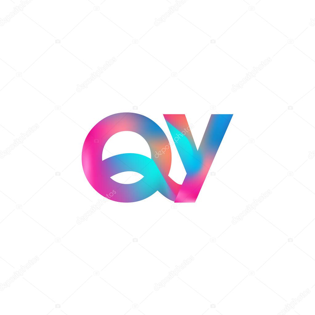 Initial Letter QY Logo Lowercase colorful design, Modern and Simple Logo Design.