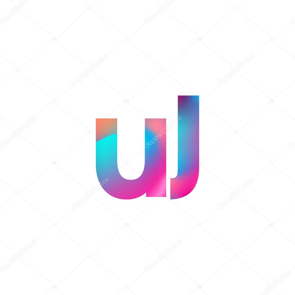 Initial Letter UJ Logo Lowercase colorful design, Modern and Simple Logo Design.