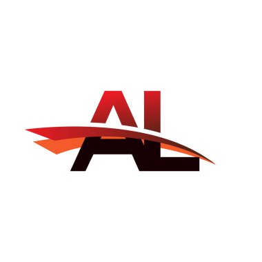 İlk harf AL logotype şirket adı siyah ve kırmızı renkte..