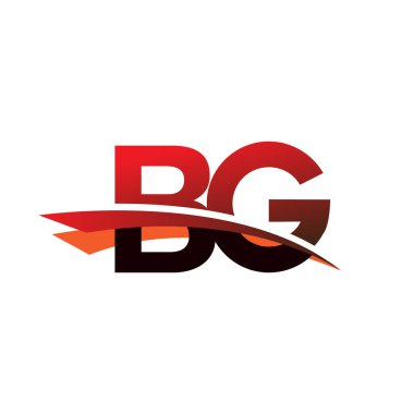 İlk harf BG logotype şirket adı siyah ve kırmızı renk desenli.