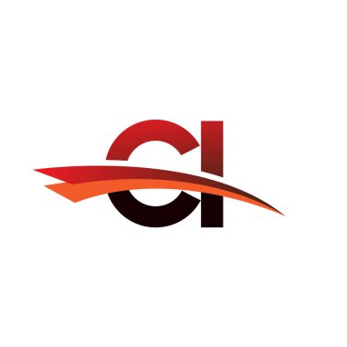 İlk harf CI logotype şirket adı siyah ve kırmızı renk desenli..
