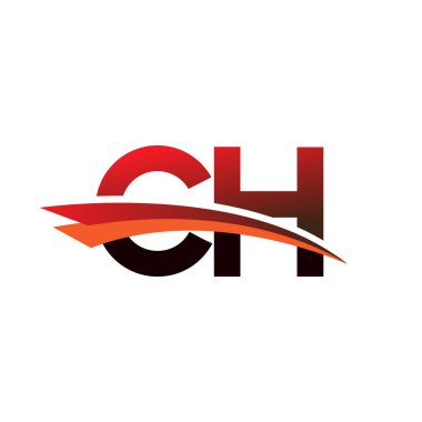 İlk harf CH logotype şirket adı siyah ve kırmızı renkte..