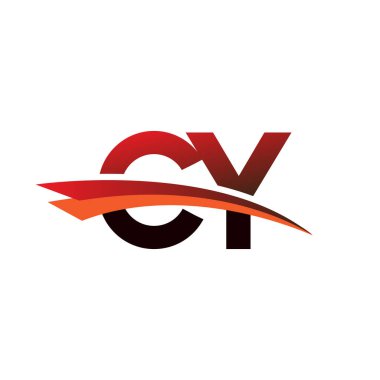 İlk harf CY logotype şirket adı siyah ve kırmızı renk desenli.