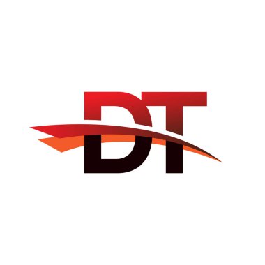 İlk harf DT logotype şirket adı siyah ve kırmızı renk desenli.