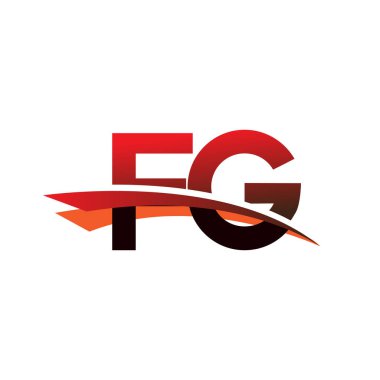İlk harf FG logotype şirket adı siyah ve kırmızı renk desenli.