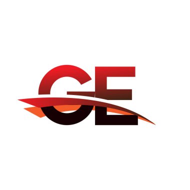 İlk harf GE logotype şirket adı siyah ve kırmızı renkte..