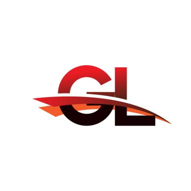 İlk harf GL logotype şirket adı siyah ve kırmızı renk desenli.