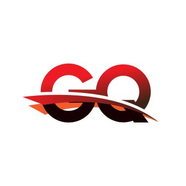 İlk harf GQ logotype şirketi adı siyah ve kırmızı renk desenli..
