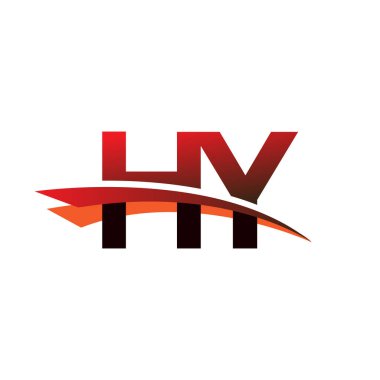 İlk harf HY logotype şirketi adı siyah ve kırmızı renk desenli.
