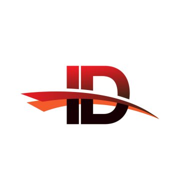 İlk harf ID logotype şirket adı siyah ve kırmızı renk desenli..