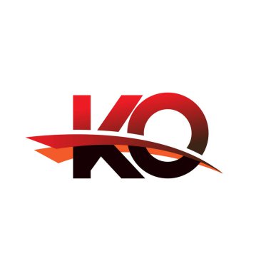 İlk harf KO logotype şirket adı siyah ve kırmızı renk desenli.