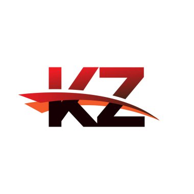 İlk harf KZ logotype şirket adı siyah ve kırmızı renk desenli.