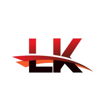 İlk harf LK logotype şirket adı siyah ve kırmızı renk desenli.