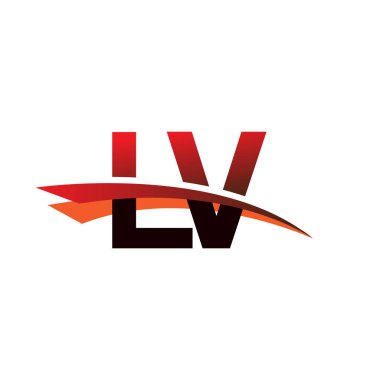 İlk harf LV logotype şirket adı siyah ve kırmızı renk desenli.