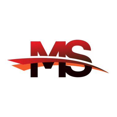İlk harf MS logotype şirket adı siyah ve kırmızı renkte..