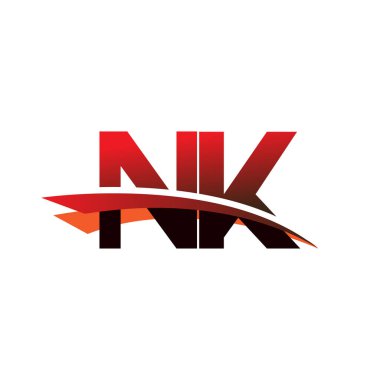 İlk harf NK logotype şirket adı siyah ve kırmızı renk desenli.