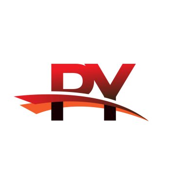 İlk harf PY logotype şirket adı siyah ve kırmızı renk desenli.