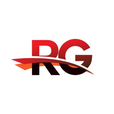 İlk harf RG logotype şirket adı siyah ve kırmızı renk desenli.