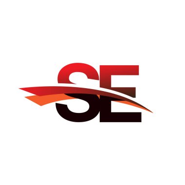 İlk harf SE logotype şirket adı siyah ve kırmızı renkte..