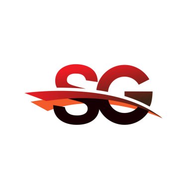 İlk harf SG logotype şirket adı siyah ve kırmızı renk desenli.