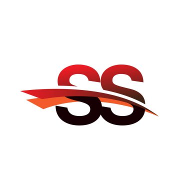 İlk harf SS logotype şirketi adı siyah ve kırmızı renk desenli..