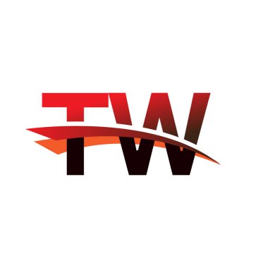 İlk harf TW logotype şirket adı siyah ve kırmızı renk desenli.