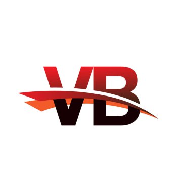 İlk harf VB logotype şirket adı siyah ve kırmızı renk desenli.